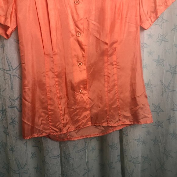 Vintage Silk Blouse Le Gang Montreal Canada size S - Picture 4 of 8